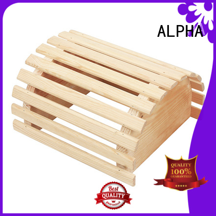 customized solid accessories wooden lampshade ALPHA Brand company