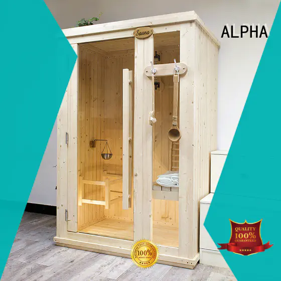 red 2 person sauna room for bathroom ALPHA