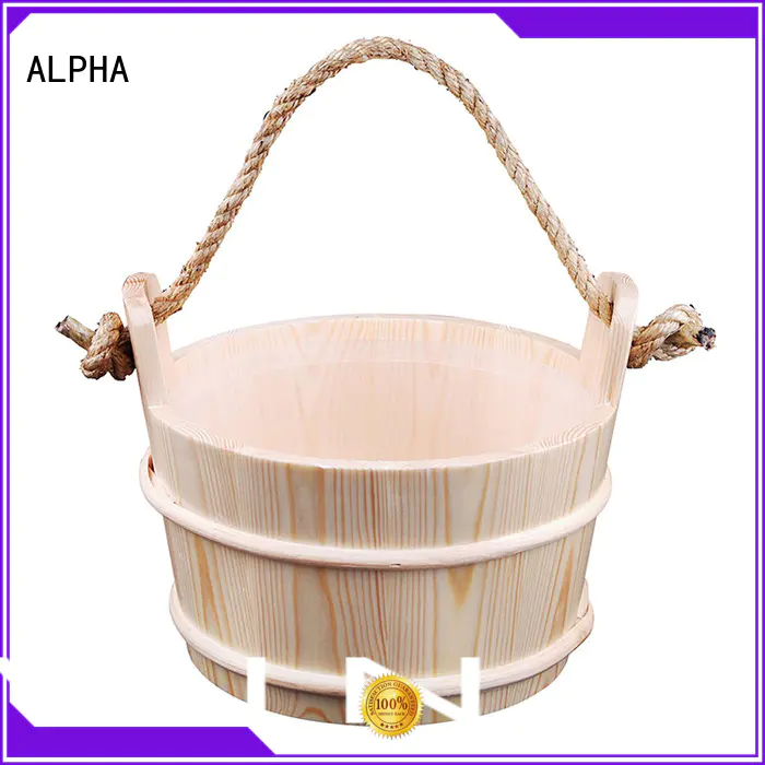 Hot paiting wooden sauna bucket accessories ALPHA Brand