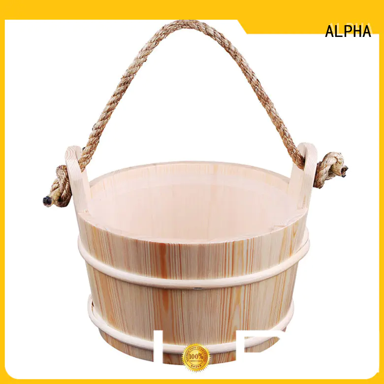 ALPHA rooms wooden bucket and ladle for sauna manufacturer for outdoor