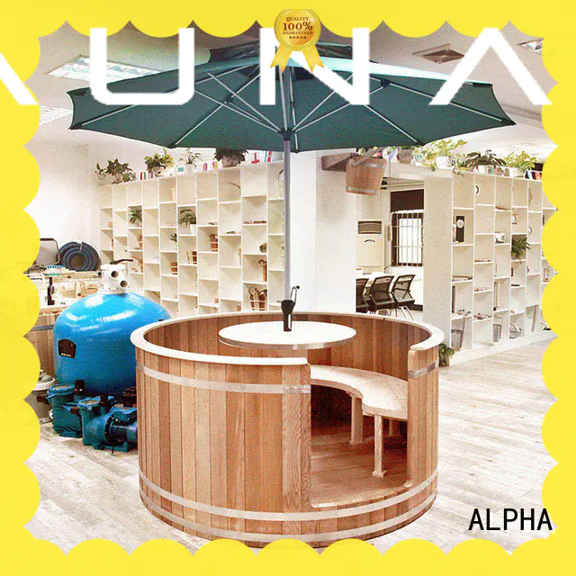 ALPHA round cedar wood barrel sauna series for household