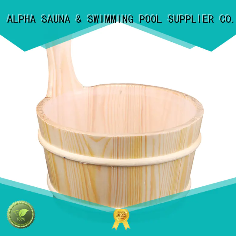 sprucered Custom alphasauna blackwhite wooden bucket ALPHA pail