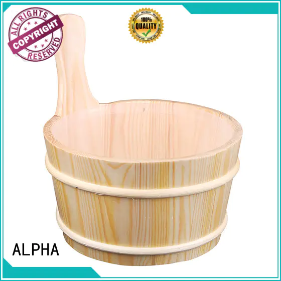 cedarspruce aluminium dry wooden sauna bucket ALPHA manufacture