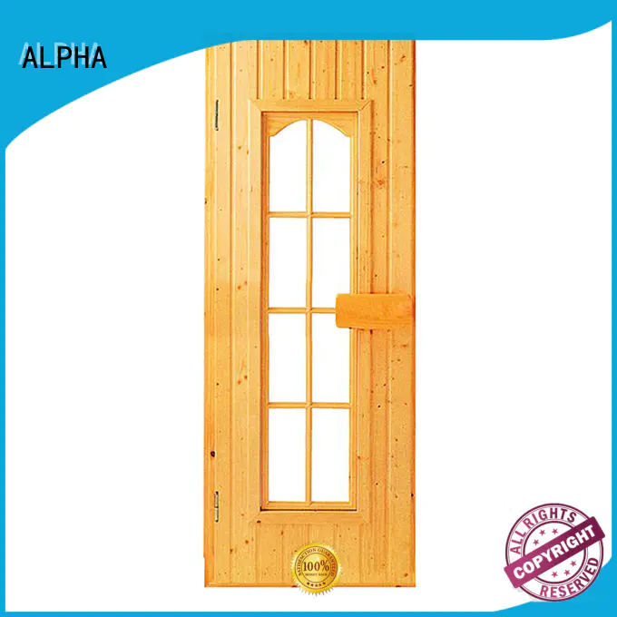ALPHA red cedar sauna door factory for villa