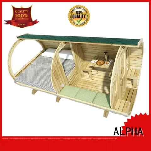 ALPHA wooden camping pods factory for villa