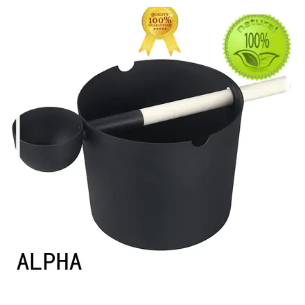 wooden sauna bucket alphasauna aspenred ALPHA Brand wooden bucket